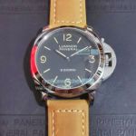Best Quality Replica Panerai Luminor Black Dial Brown Leather Strap Watch 44mm